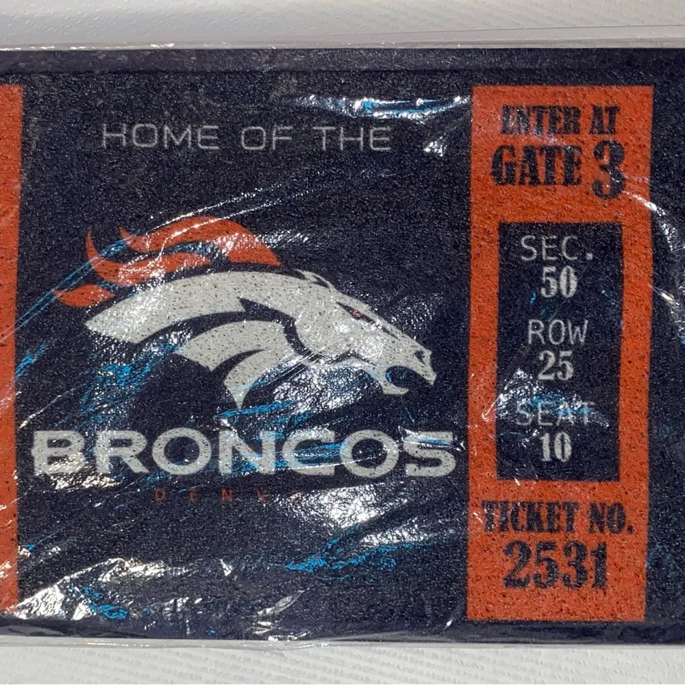 NFL Black and Orange Door Mat Accents